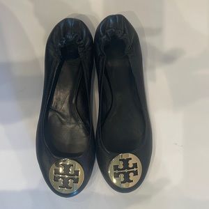 Tory Burch MINNIE TRAVEL BALLET FLAT, LEATHER size 8